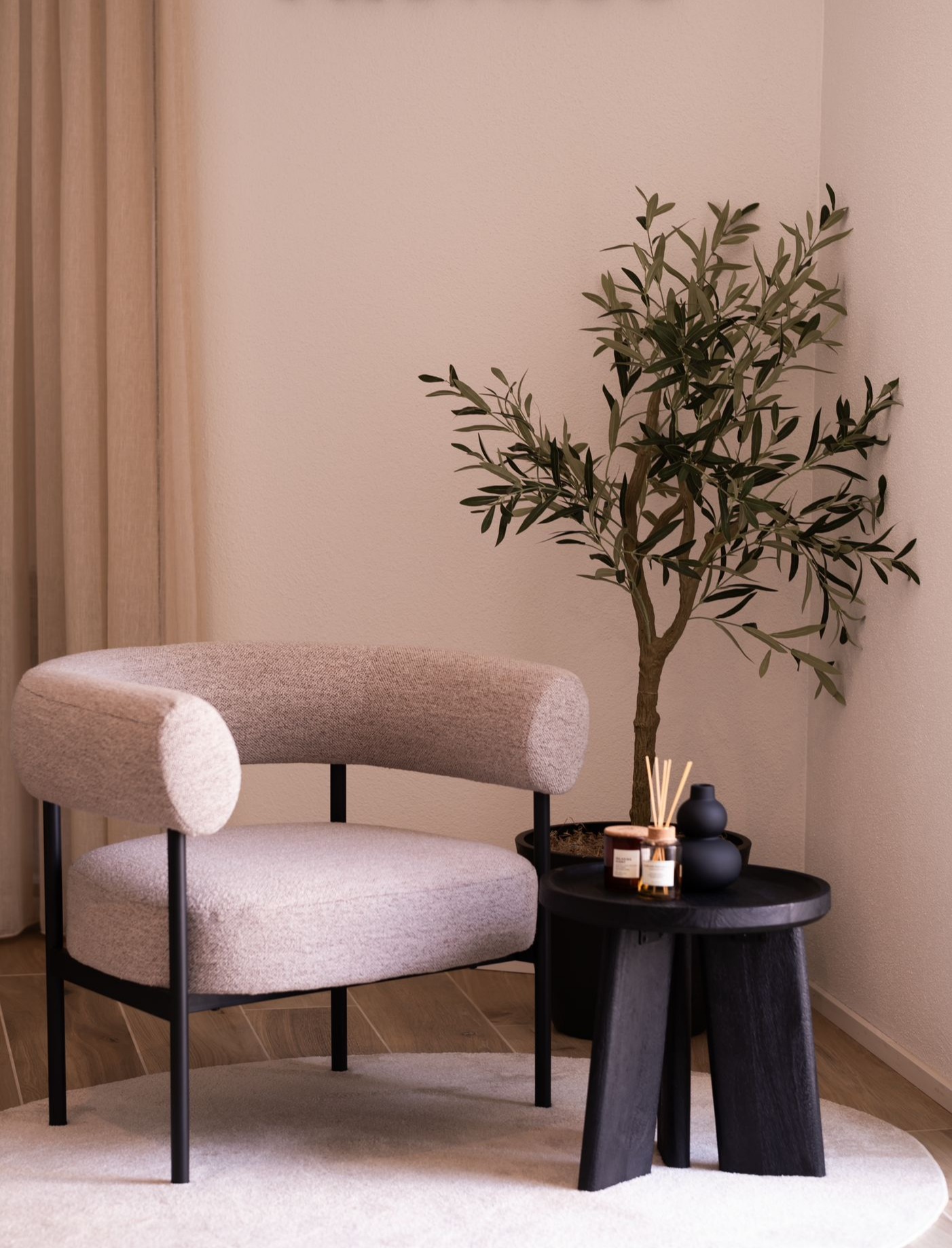 Modern Facials studio interior with comfortable seating and elegant design